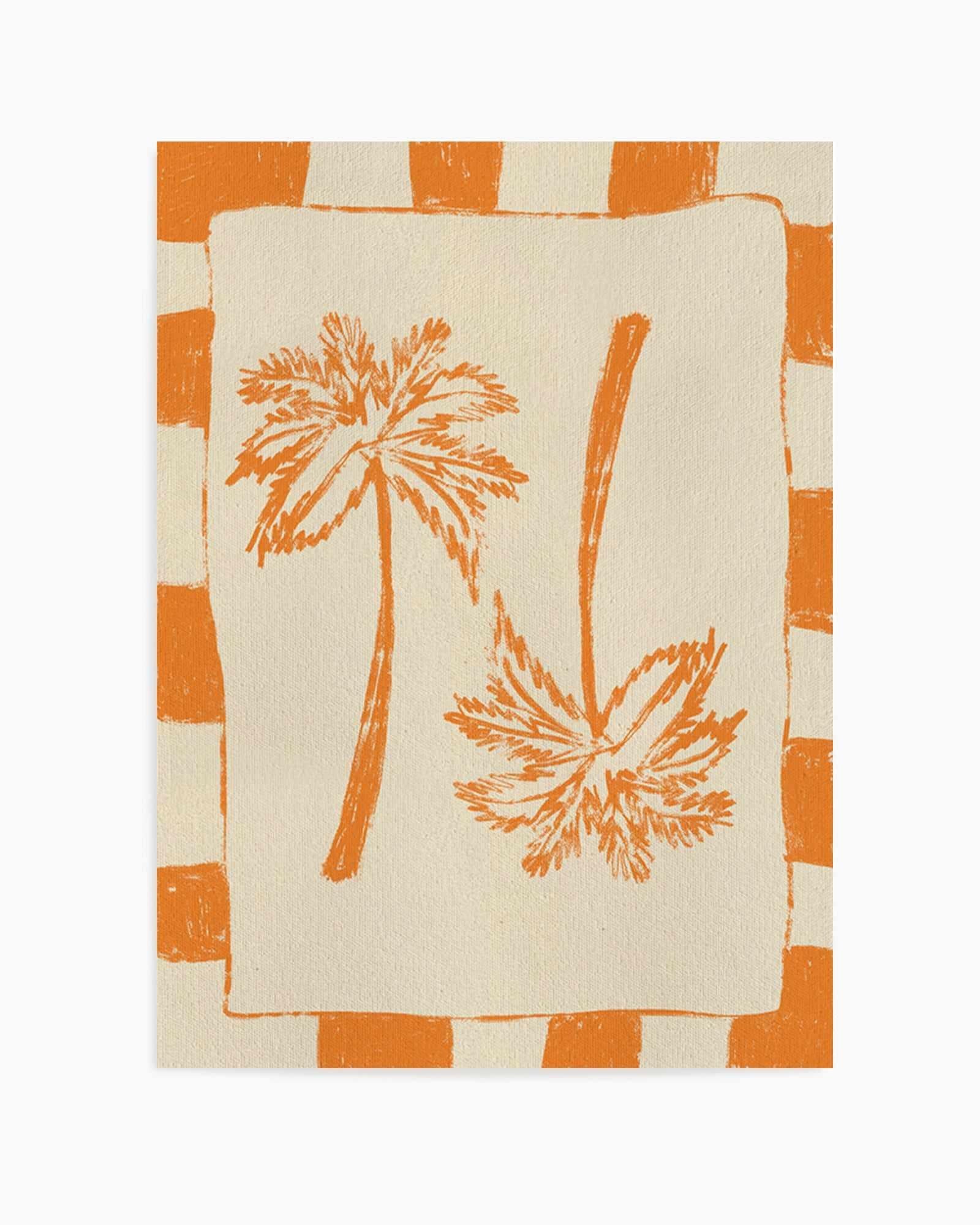 Palm Paradise Orange by Shatha Al Dafai | Art Print from Olive et Oriel where you can shop wallpaper and artworks online