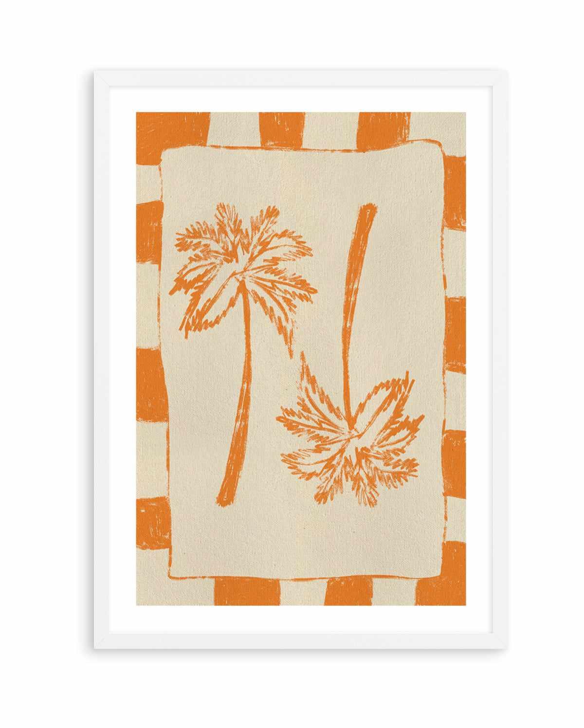 Palm Paradise Orange by Shatha Al Dafai | Art Print from Olive et Oriel where you can shop wallpaper and artworks online
