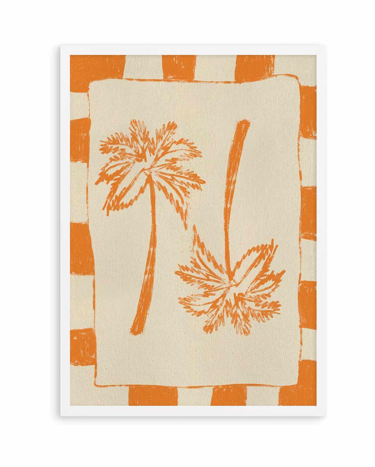 Palm Paradise Orange by Shatha Al Dafai | Art Print from Olive et Oriel where you can shop wallpaper and artworks online