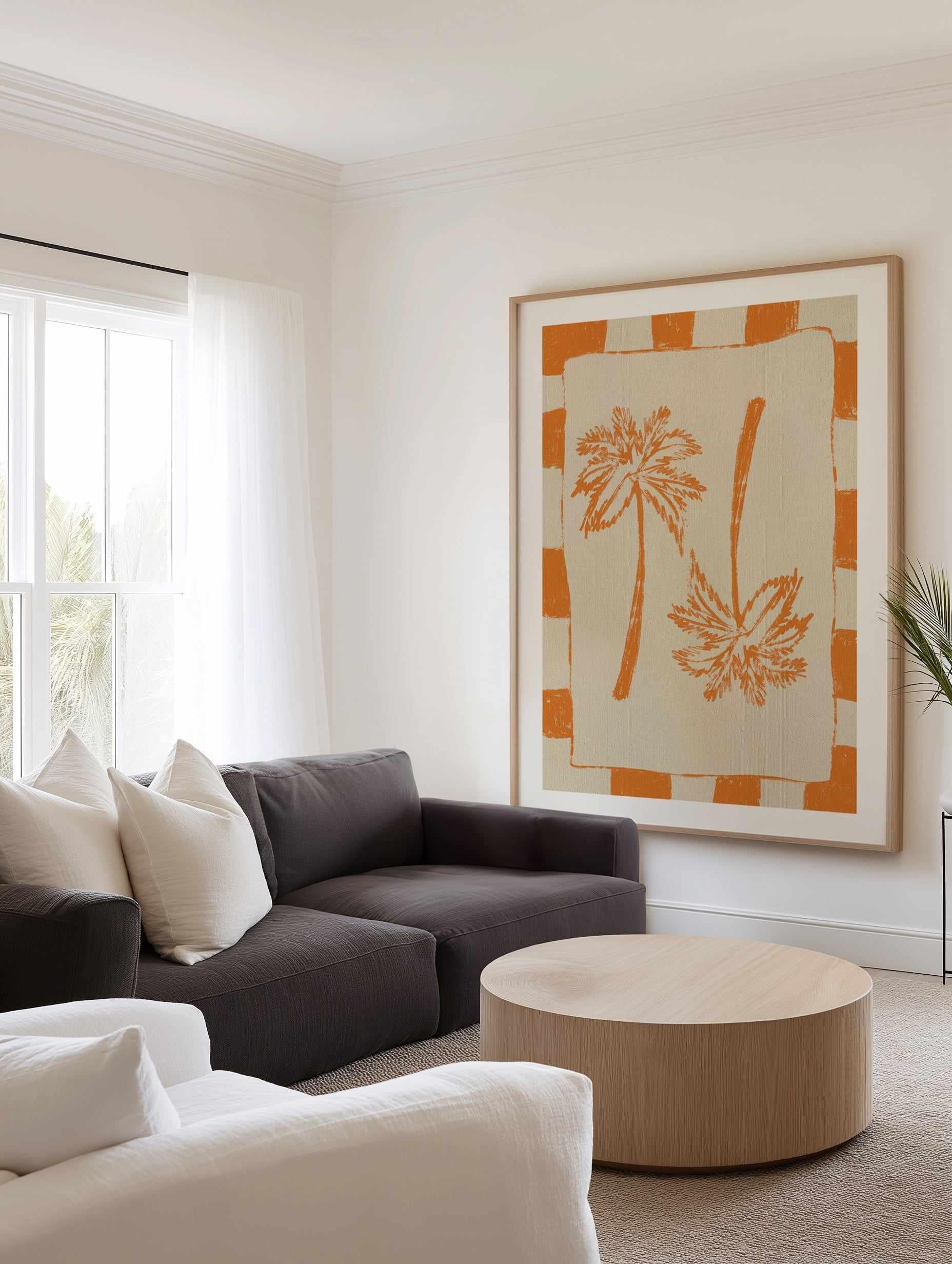 Palm Paradise Orange by Shatha Al Dafai | Art Print from Olive et Oriel where you can shop wallpaper and artworks online