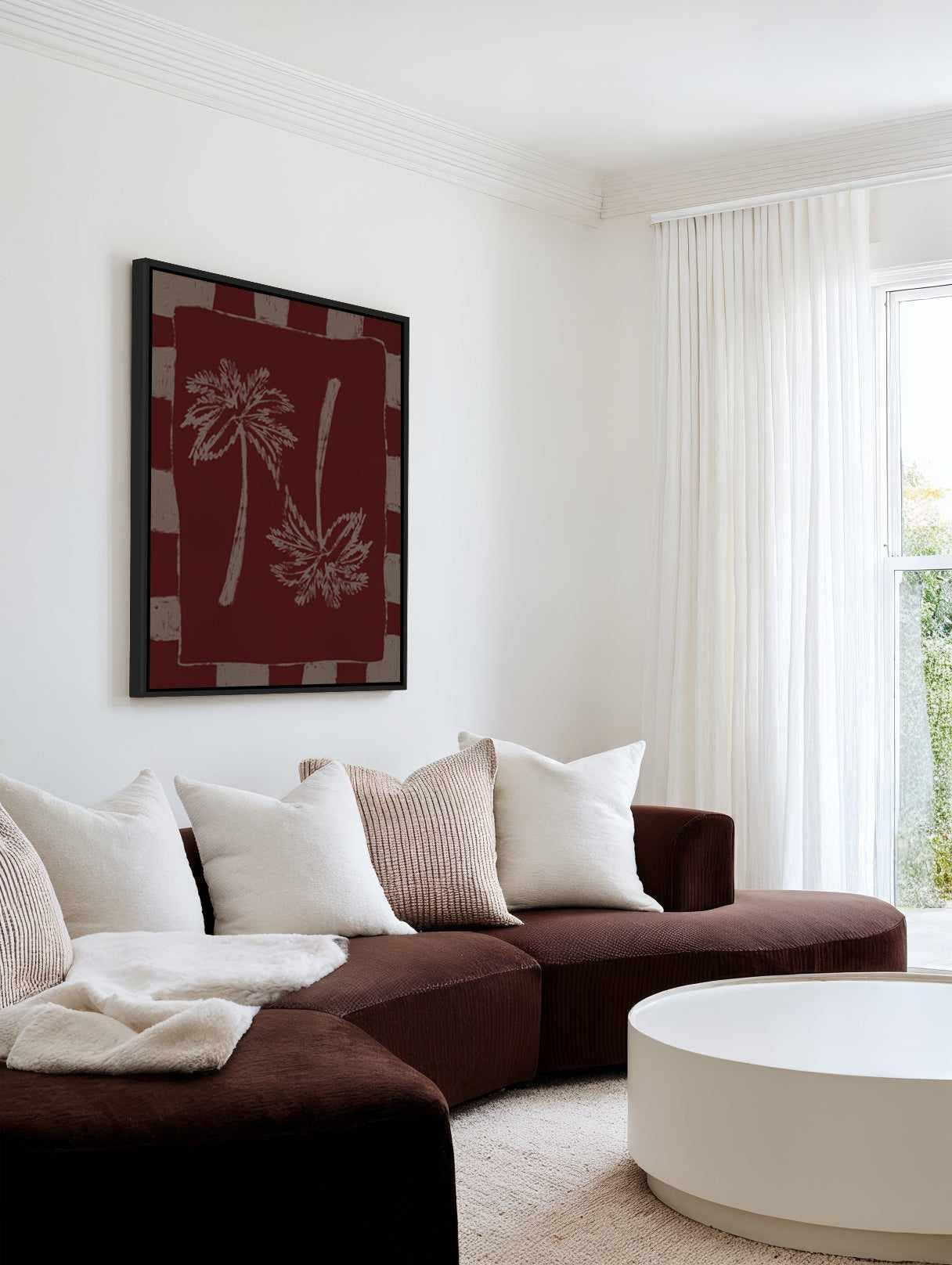 Palm Paradise by Shatha Al Dafai | Framed Canvas Art Print from Olive et Oriel where you can shop wallpaper and artworks online