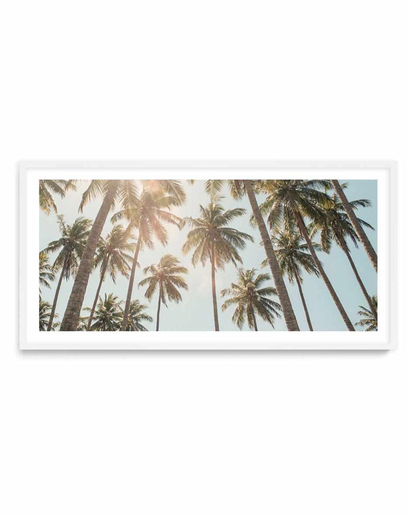 Palm Skies | Panoramic Art Print from Olive et Oriel where you can shop wallpaper and artworks online