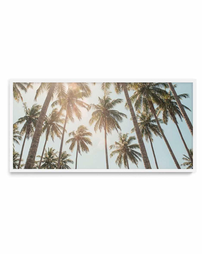 Palm Skies | Panoramic Art Print from Olive et Oriel where you can shop wallpaper and artworks online