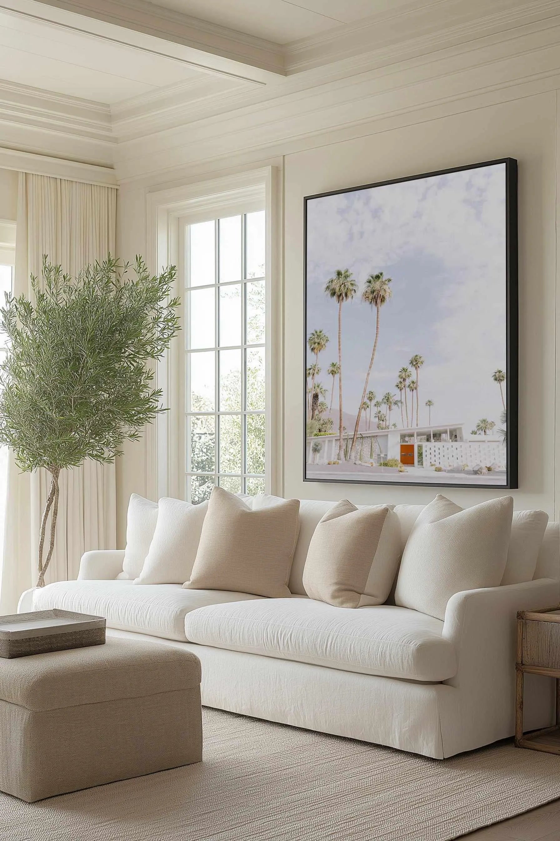 Palm Springs Bliss I | Framed Canvas Art Print from Olive et Oriel where you can shop wallpaper and artworks online