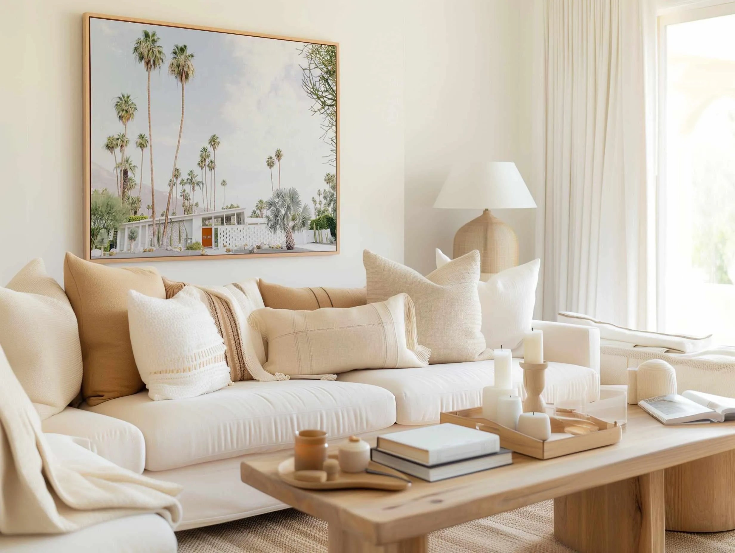 Palm Springs Bliss II | Framed Canvas Art Print from Olive et Oriel where you can shop wallpaper and artworks online