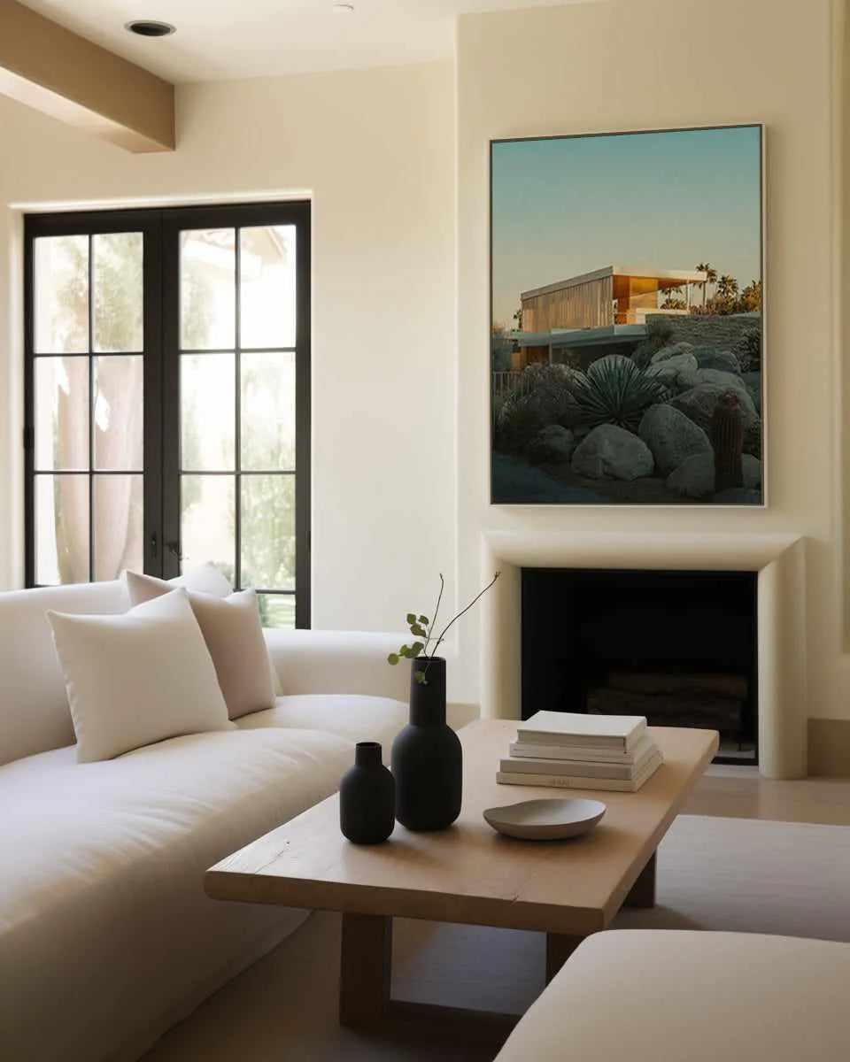 Palm Springs Condo by Finn Skagn | Framed Canvas Art Print from Olive et Oriel where you can shop wallpaper and artworks online