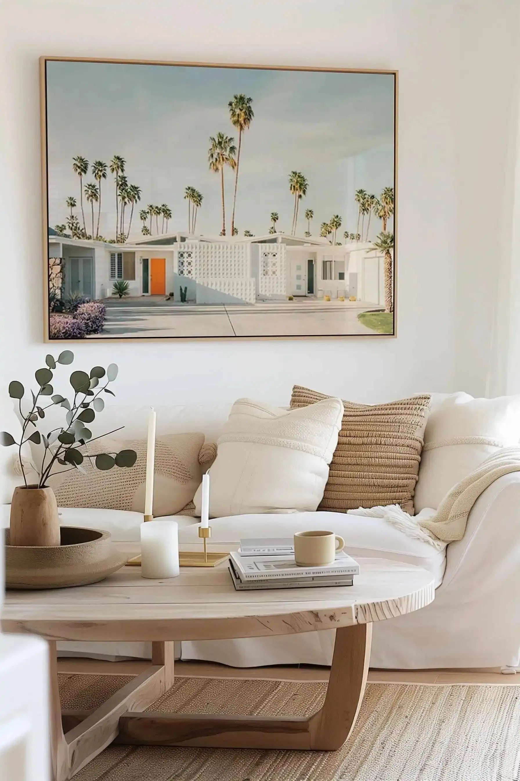 Palm Springs Dreaming | Framed Canvas Art Print from Olive et Oriel where you can shop wallpaper and artworks online