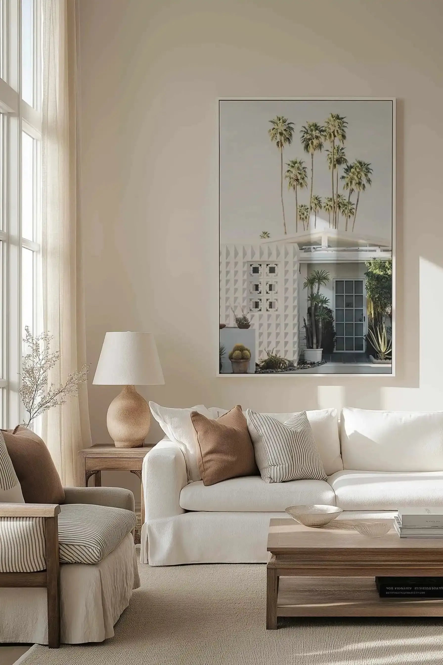 Palm Springs Dreaming II | Framed Canvas Art Print from Olive et Oriel where you can shop wallpaper and artworks online