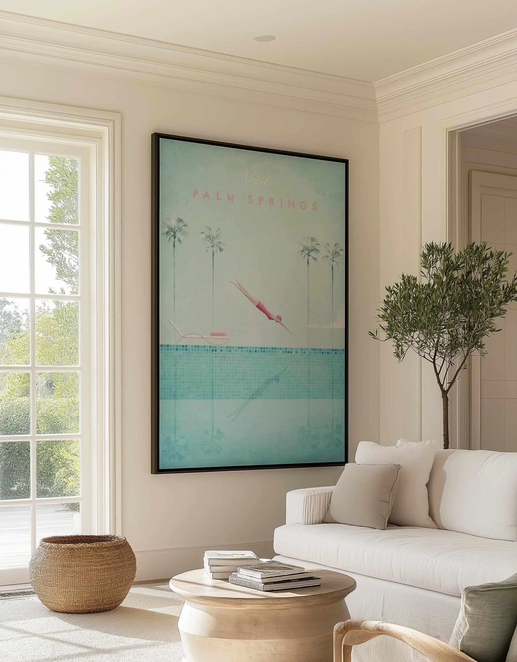 Palm Springs by Henry Rivers | Framed Canvas Art Print from Olive et Oriel where you can shop wallpaper and artworks online