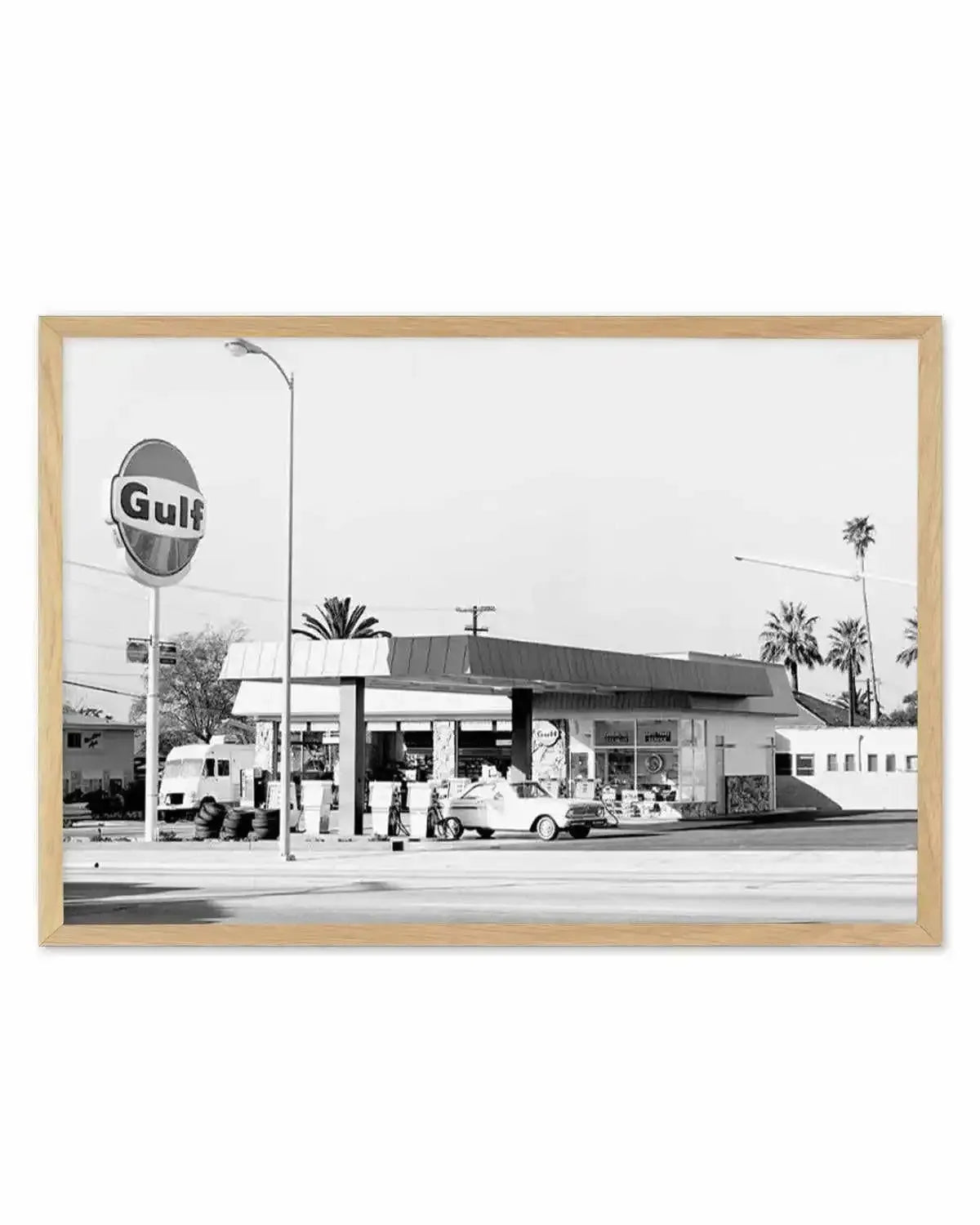 Palm Springs Gas Station Art Print from Olive et Oriel where you can shop wallpaper and artworks online