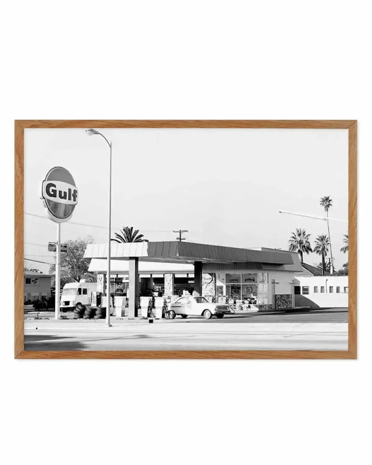 Palm Springs Gas Station Art Print from Olive et Oriel where you can shop wallpaper and artworks online