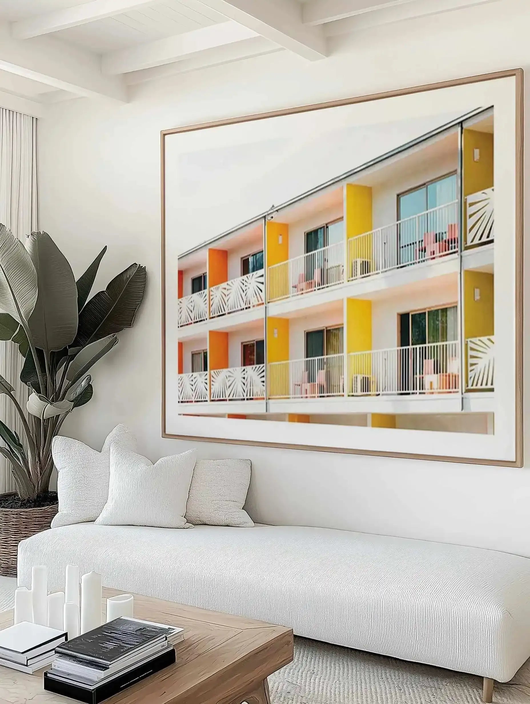 Palm Springs Hotel Art Print from Olive et Oriel where you can shop wallpaper and artworks online
