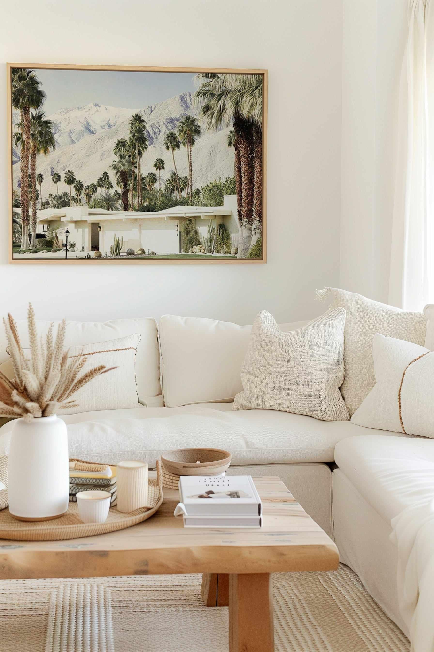 Palm Springs House | Framed Canvas Art Print