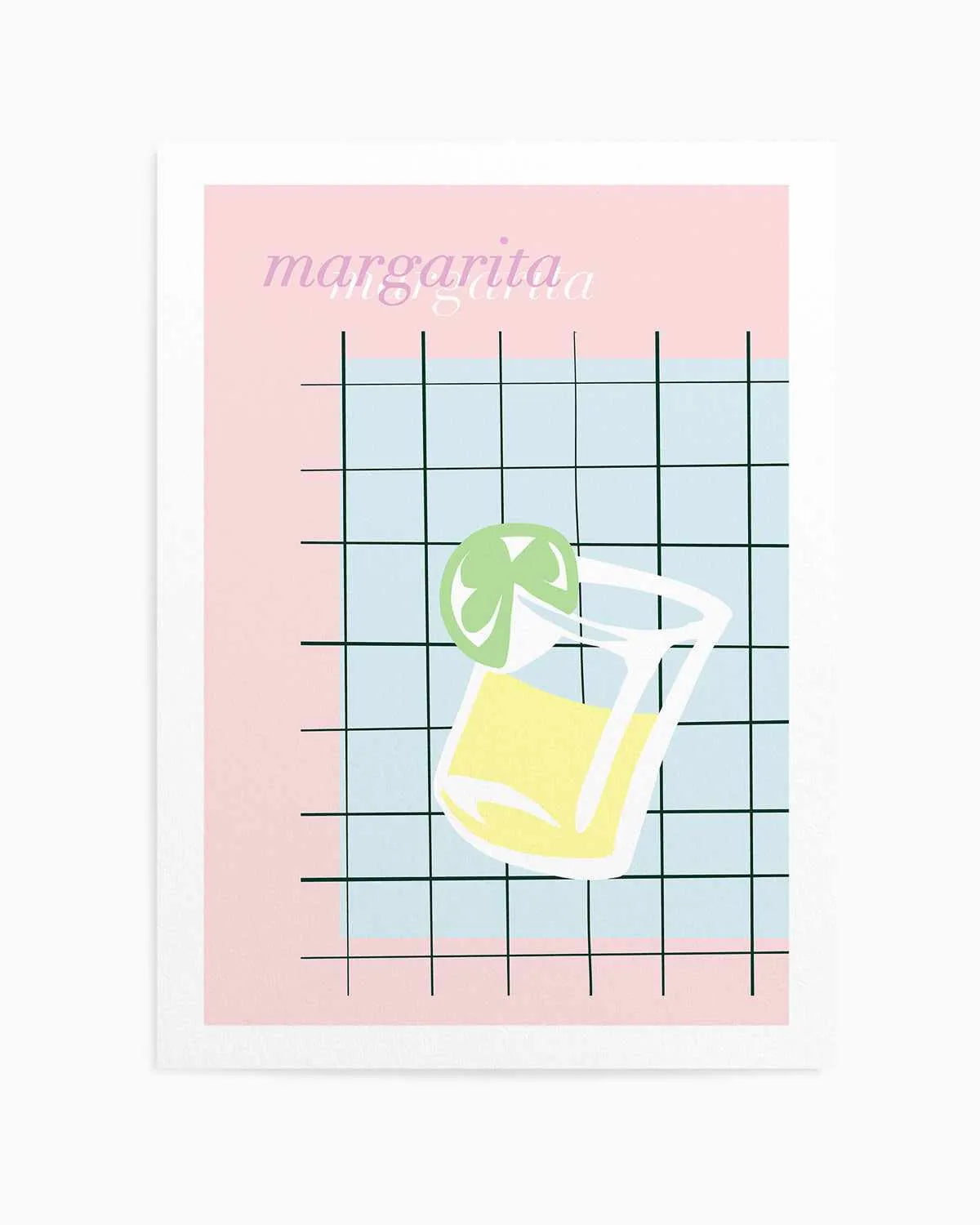 Palm Springs Margarita Art Print from Olive et Oriel where you can shop wallpaper and artworks online