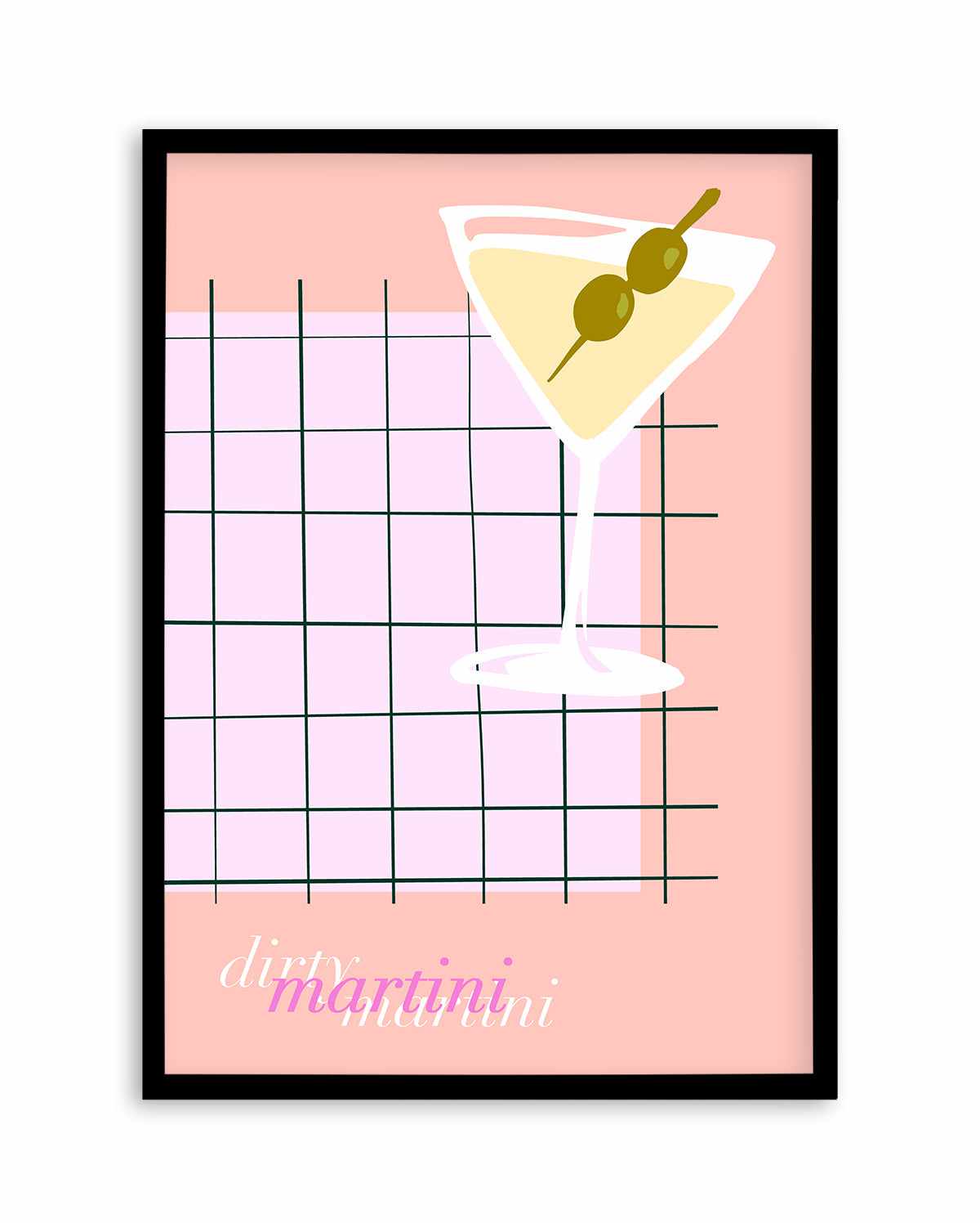 Palm Springs Martini Art Print