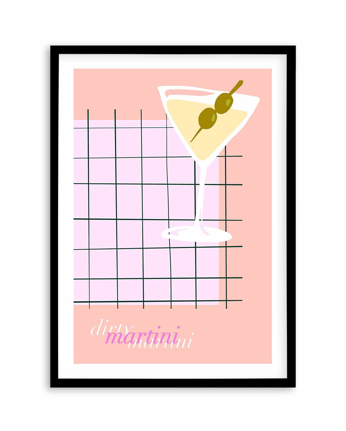 Palm Springs Martini Art Print