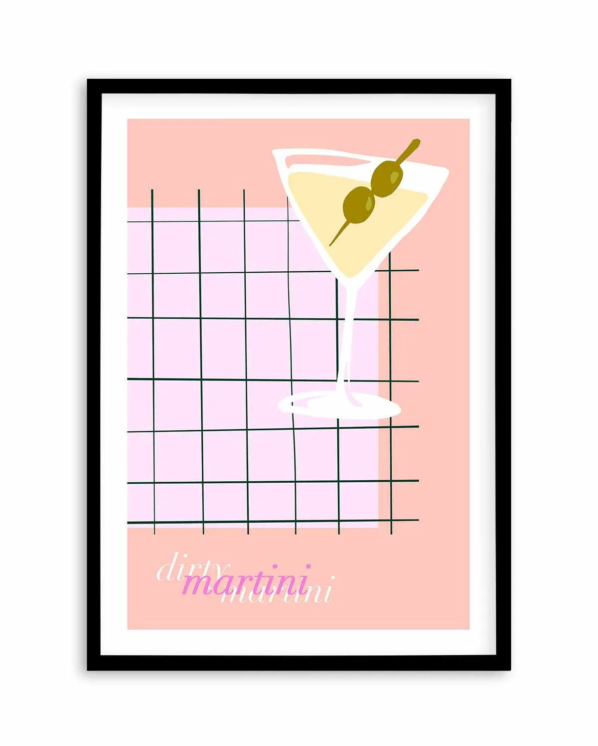 Palm Springs Martini Art Print from Olive et Oriel where you can shop wallpaper and artworks online