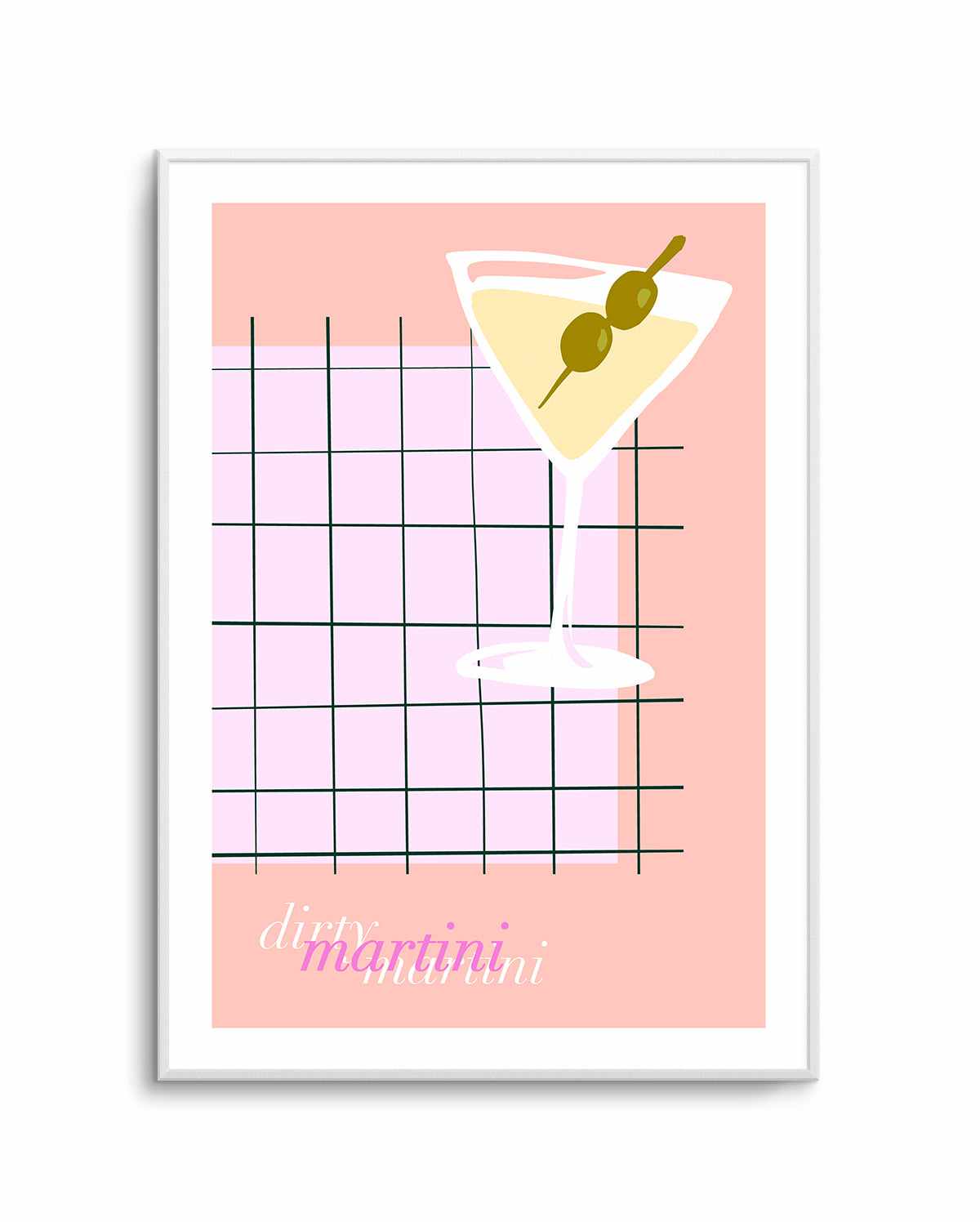 Palm Springs Martini Art Print