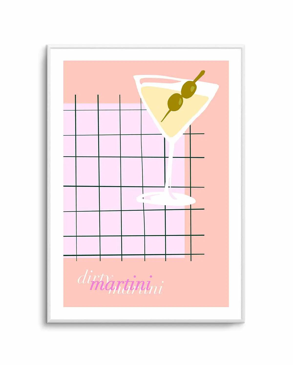 Palm Springs Martini Art Print from Olive et Oriel where you can shop wallpaper and artworks online
