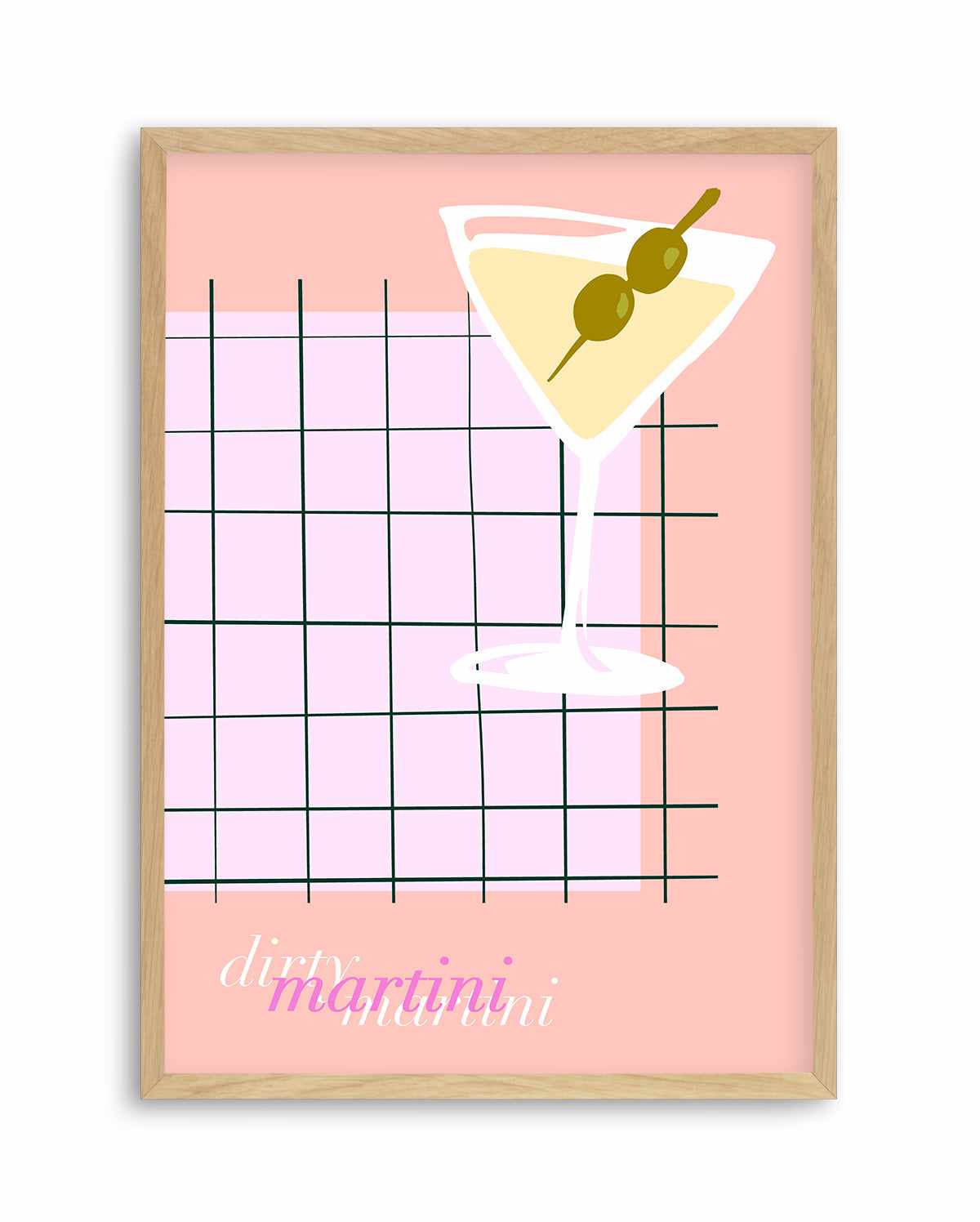 Palm Springs Martini Art Print