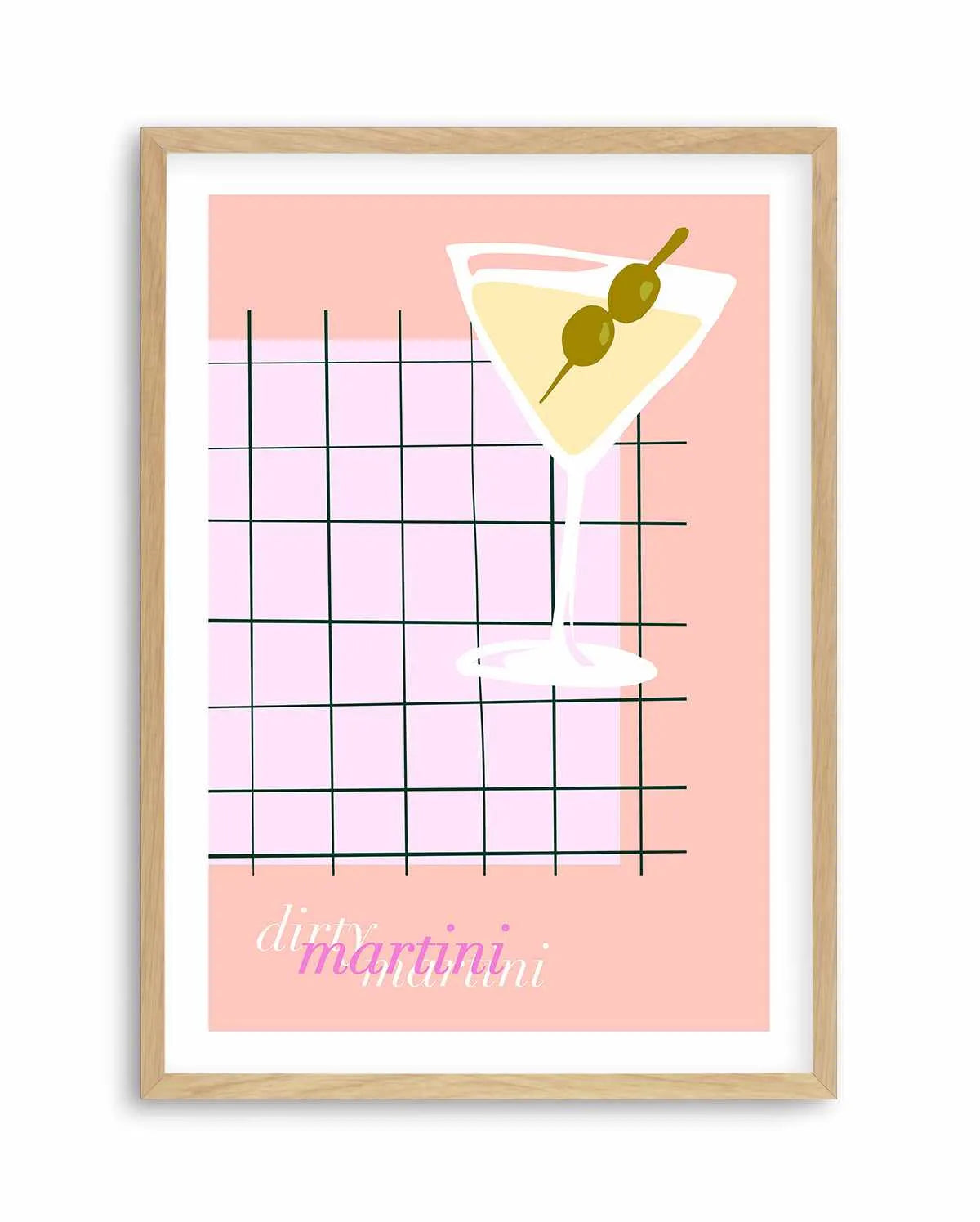 Palm Springs Martini Art Print from Olive et Oriel where you can shop wallpaper and artworks online