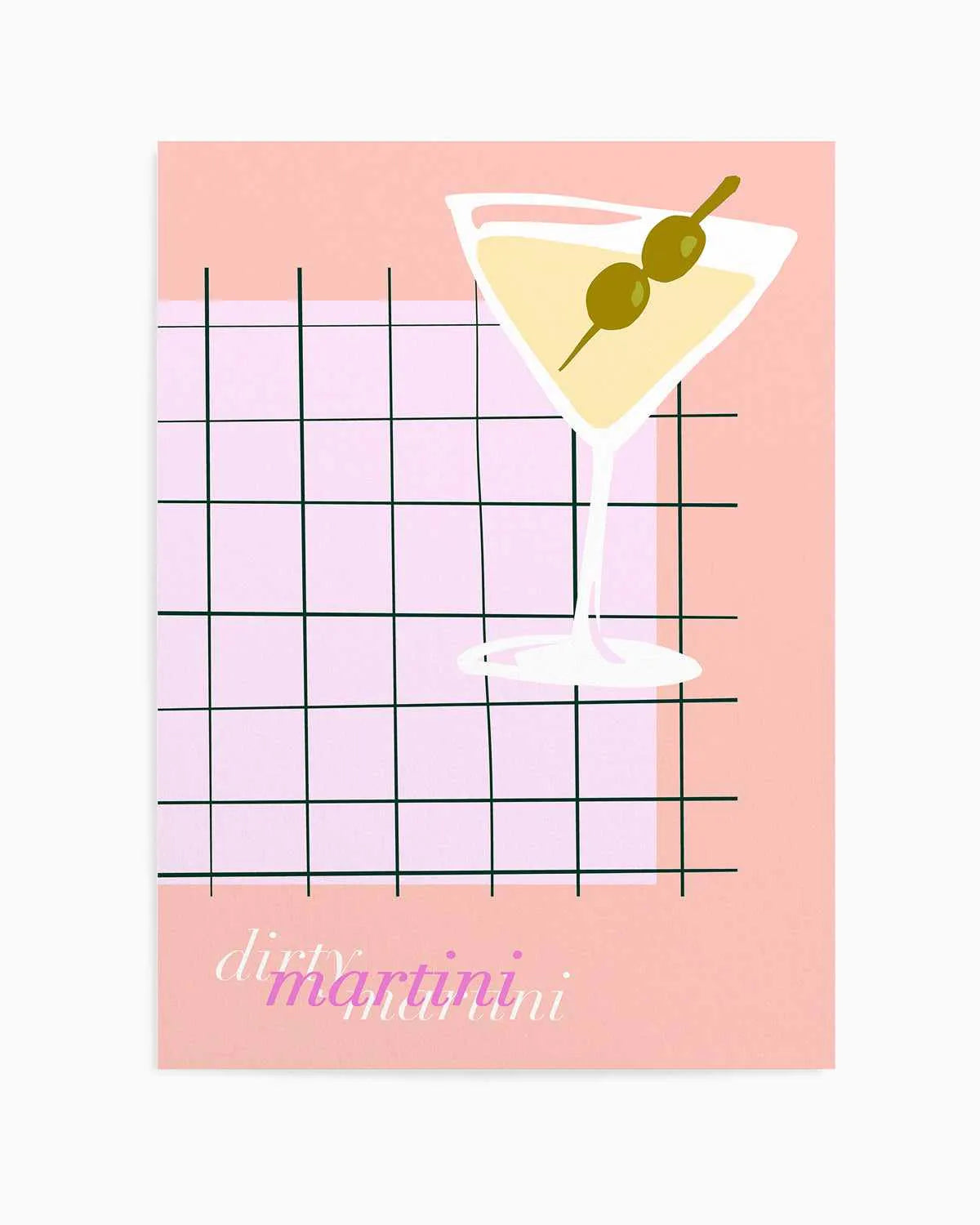 Palm Springs Martini Art Print from Olive et Oriel where you can shop wallpaper and artworks online