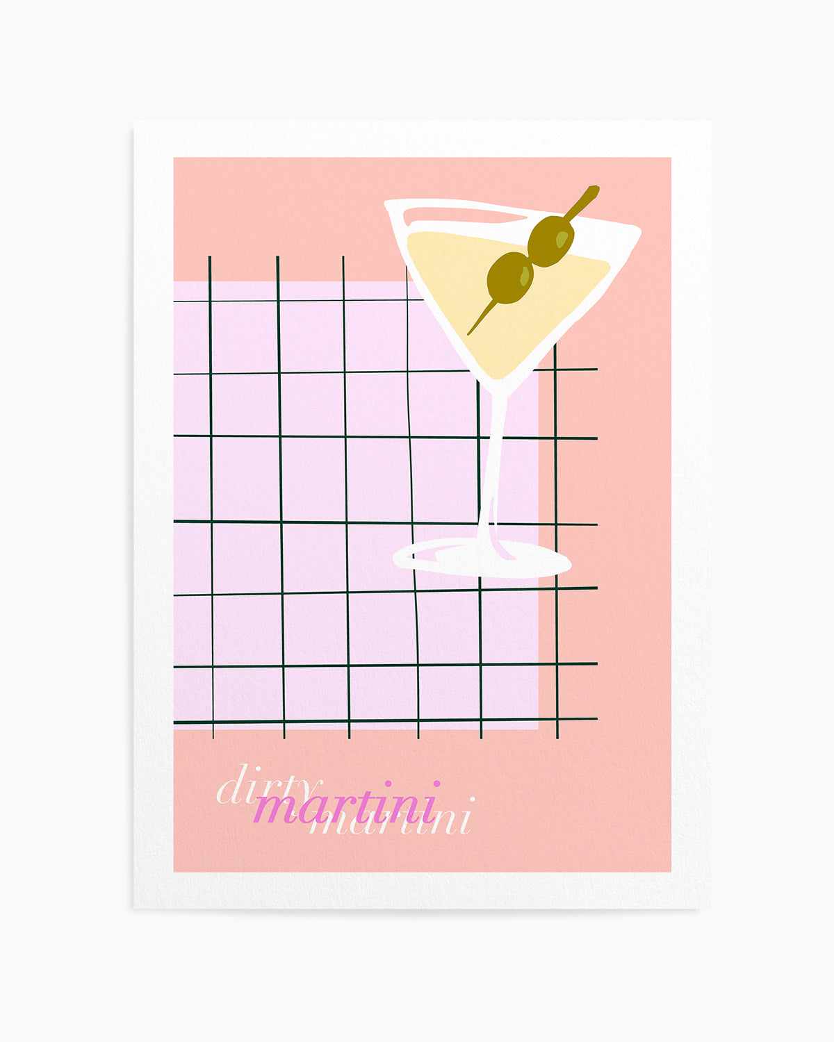 Palm Springs Martini Art Print