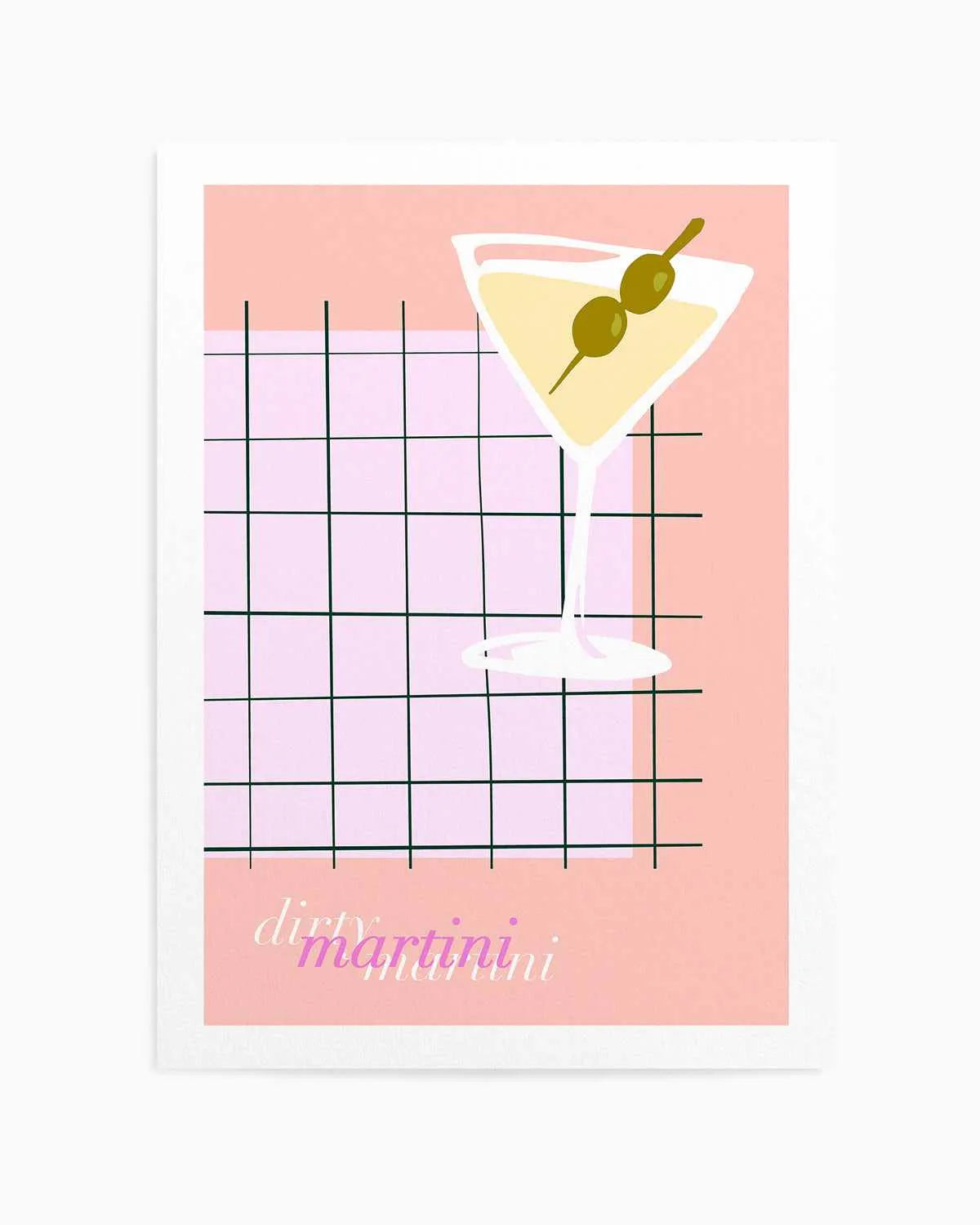 Palm Springs Martini Art Print from Olive et Oriel where you can shop wallpaper and artworks online