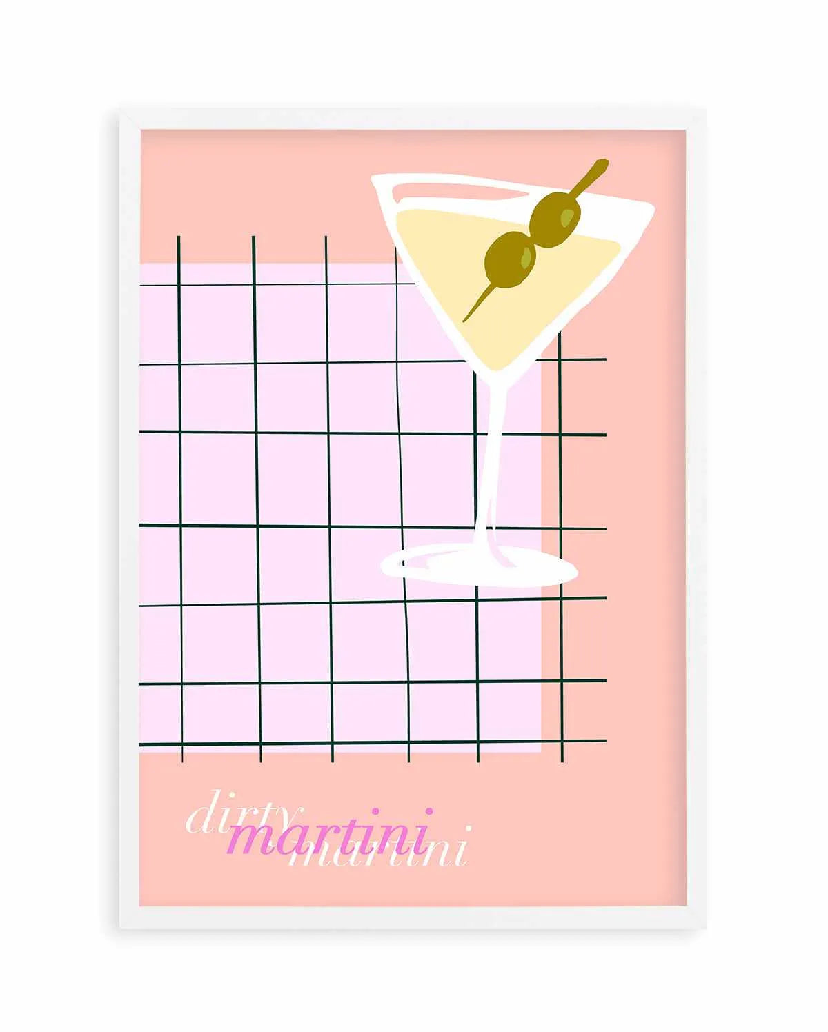 Palm Springs Martini Art Print from Olive et Oriel where you can shop wallpaper and artworks online