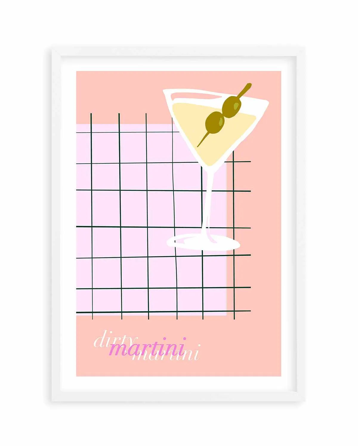 Palm Springs Martini Art Print from Olive et Oriel where you can shop wallpaper and artworks online