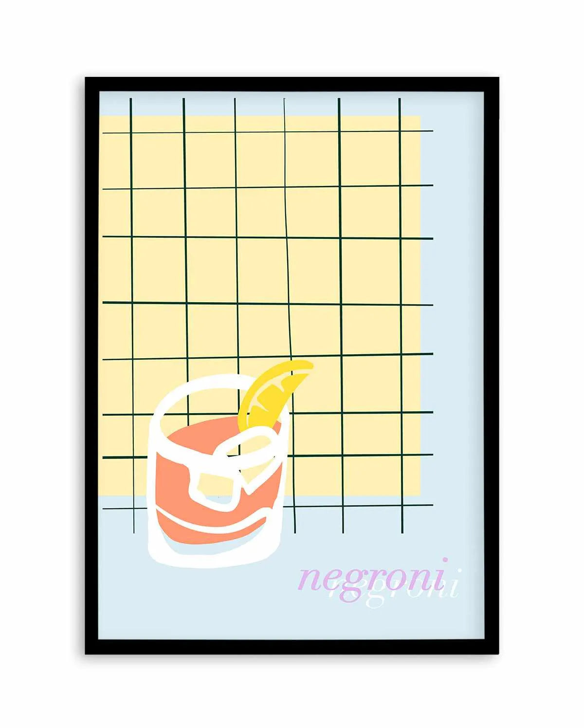 Palm Springs Negroni Art Print from Olive et Oriel where you can shop wallpaper and artworks online
