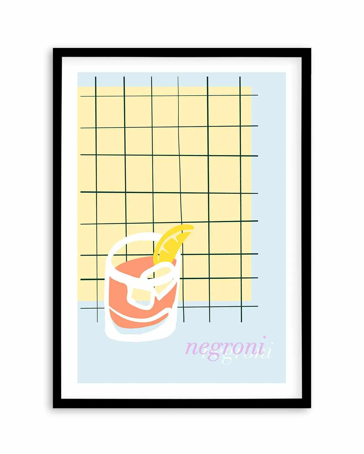 Palm Springs Negroni Art Print from Olive et Oriel where you can shop wallpaper and artworks online