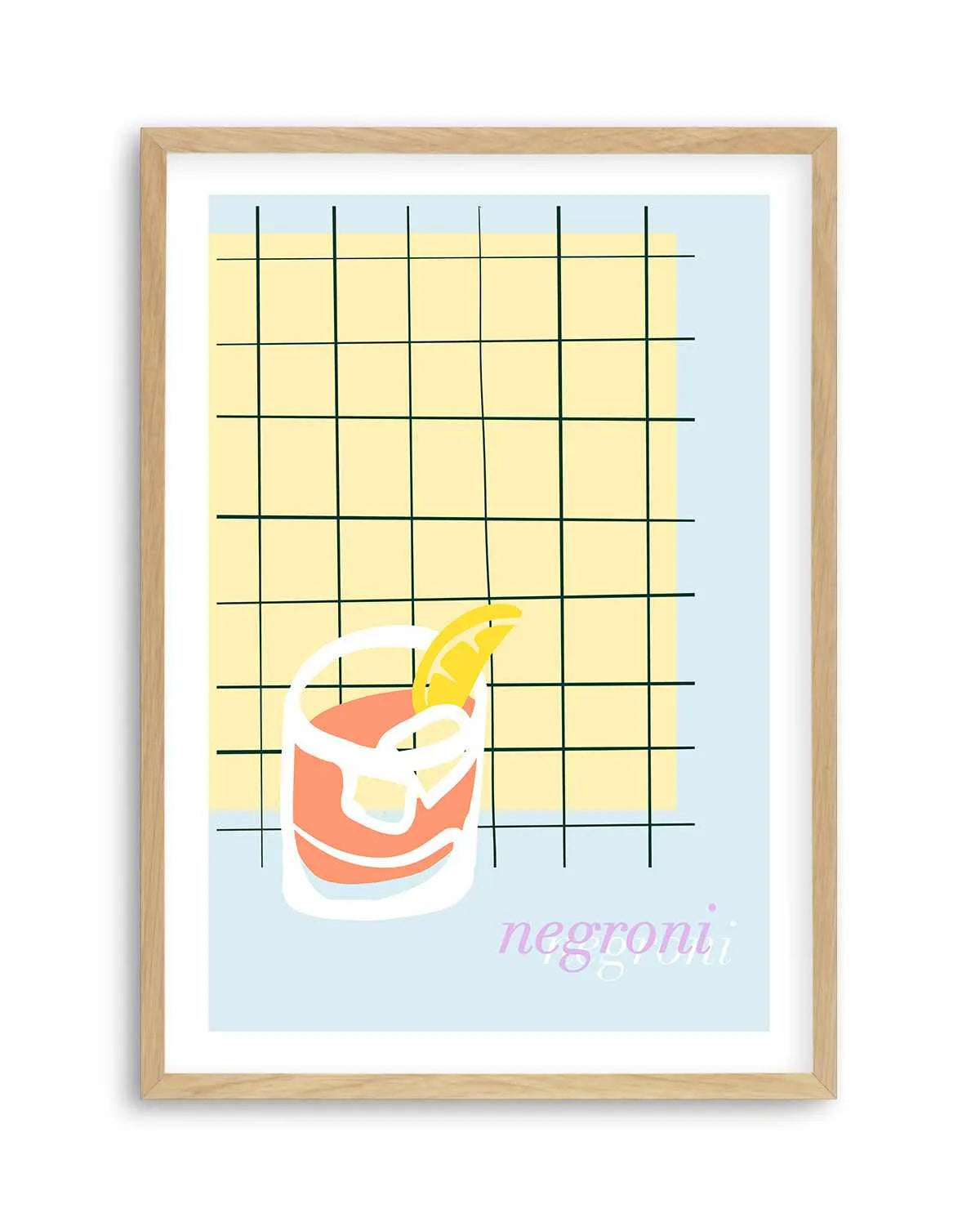 Palm Springs Negroni Art Print from Olive et Oriel where you can shop wallpaper and artworks online