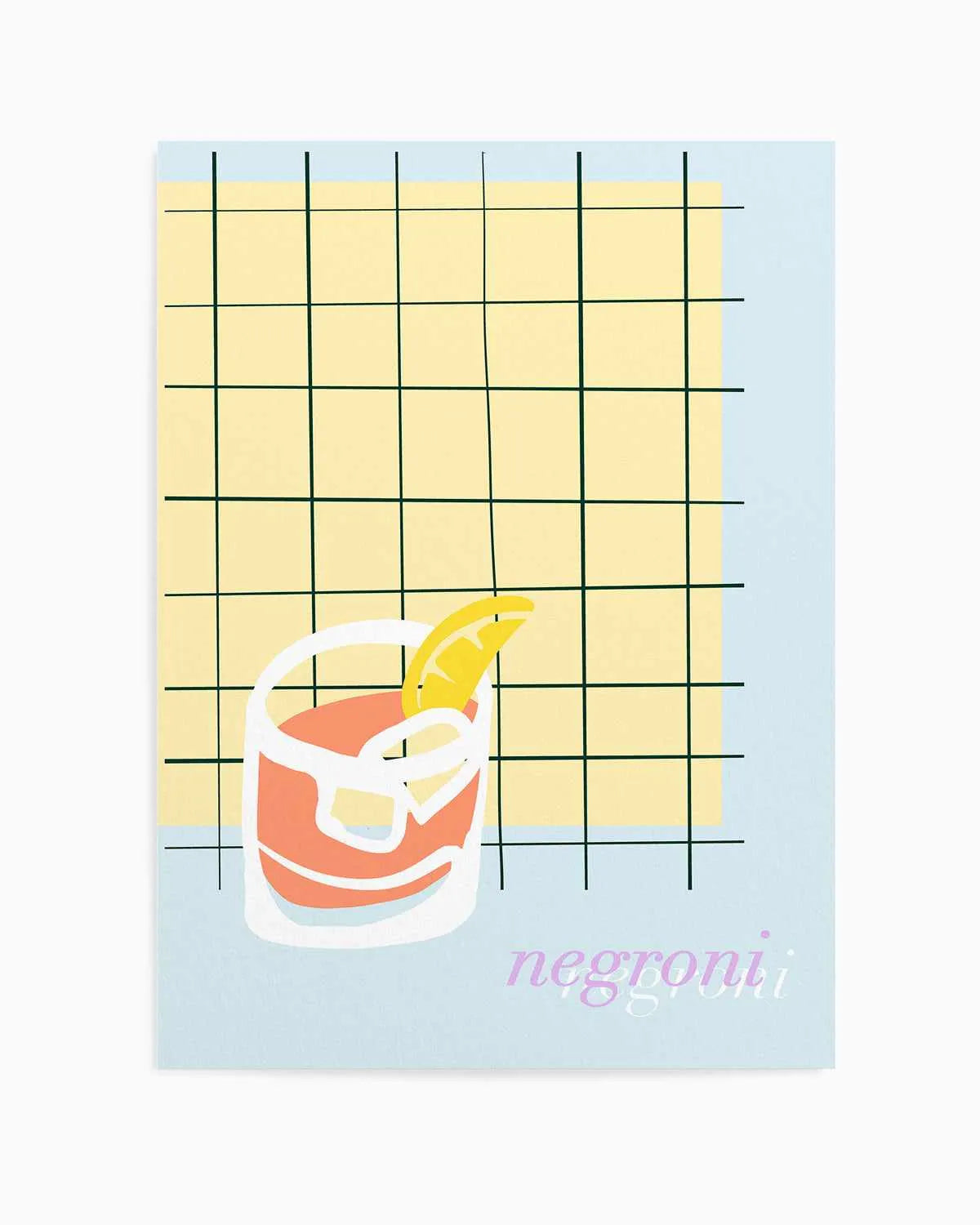 Palm Springs Negroni Art Print from Olive et Oriel where you can shop wallpaper and artworks online