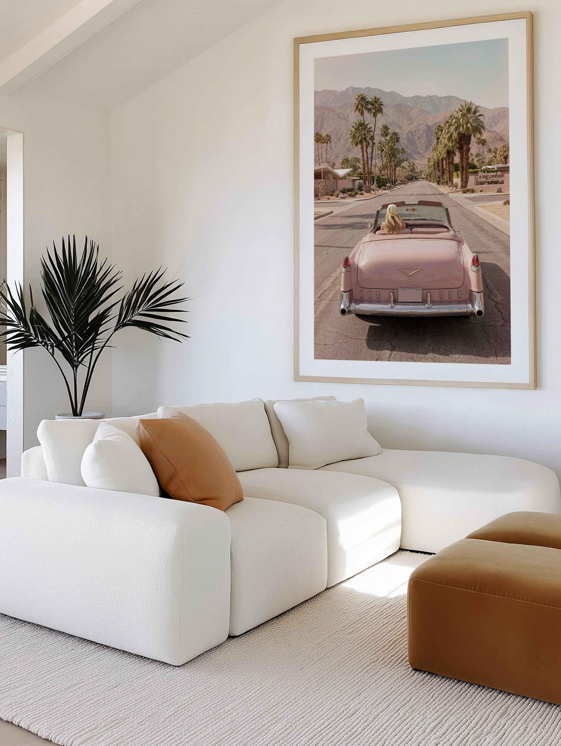 Palm Springs Pink Cadillac I | Art Print