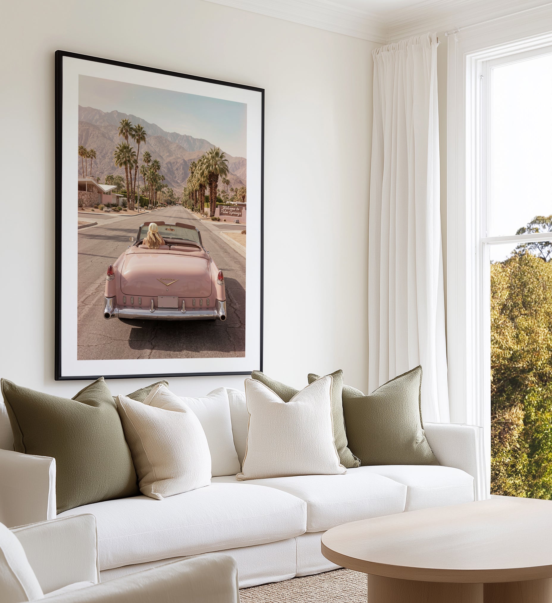 Palm Springs Pink Cadillac I | Art Print