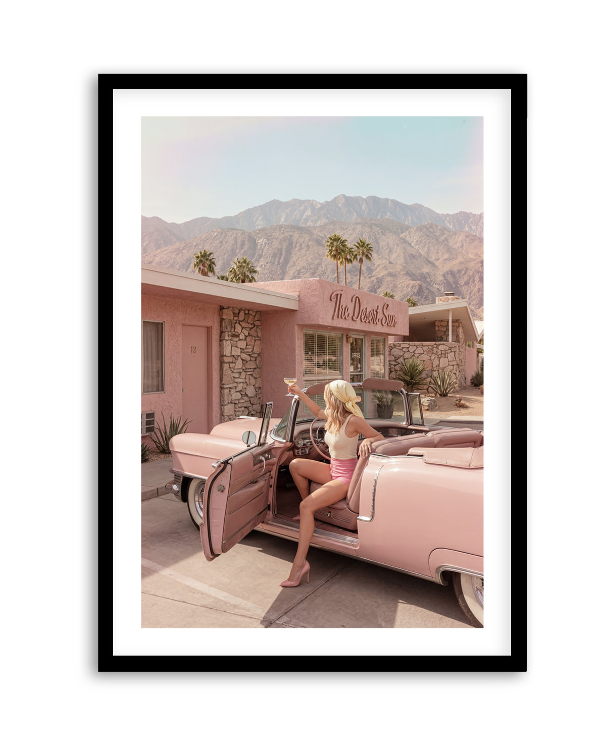 Palm Springs Pink Cadillac II | Art Print