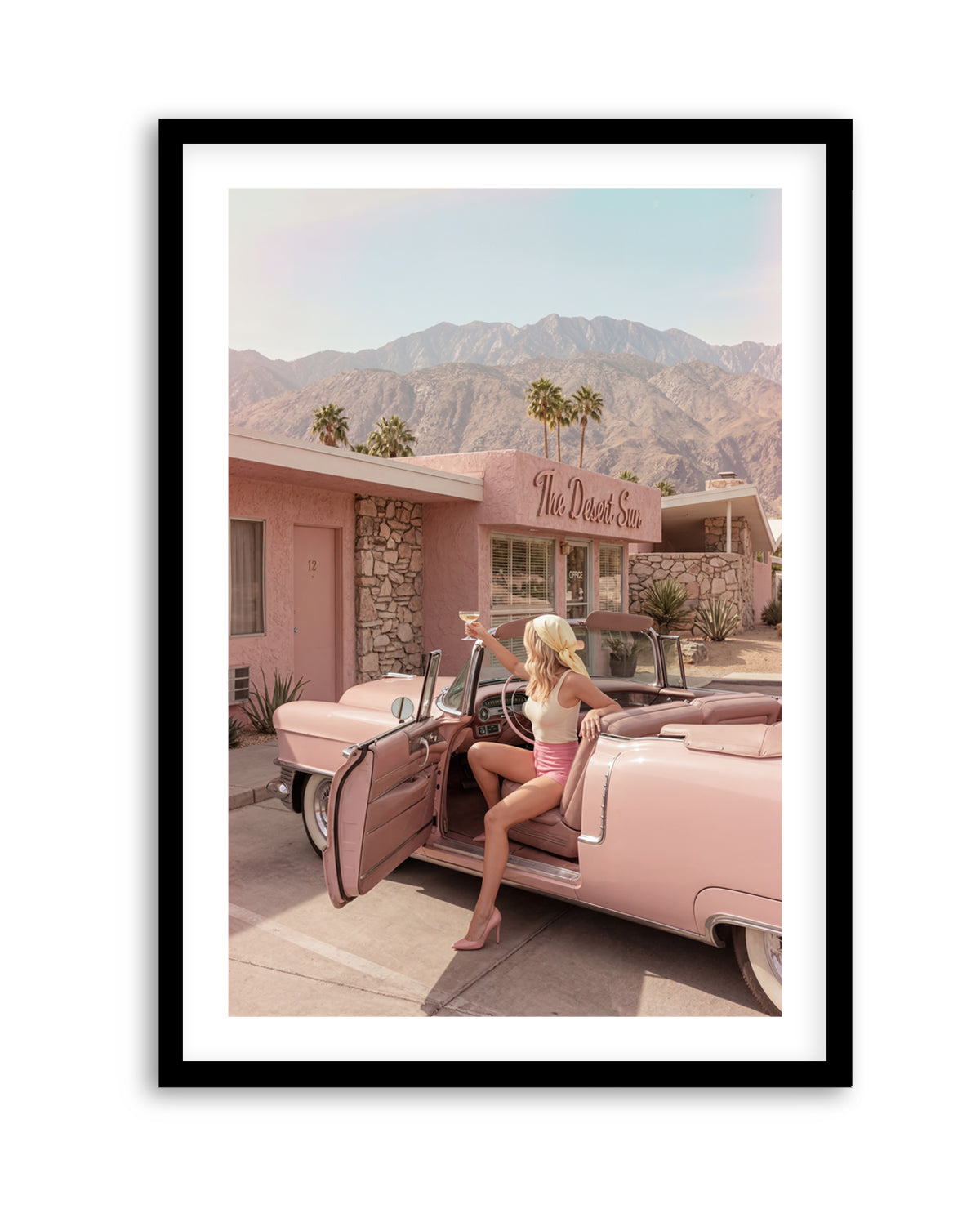 Palm Springs Pink Cadillac II | Art Print