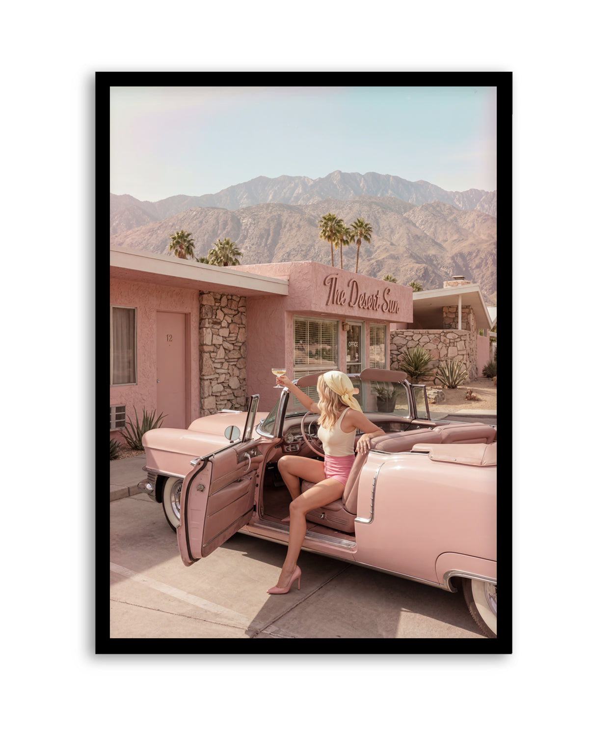 Palm Springs Pink Cadillac II | Art Print