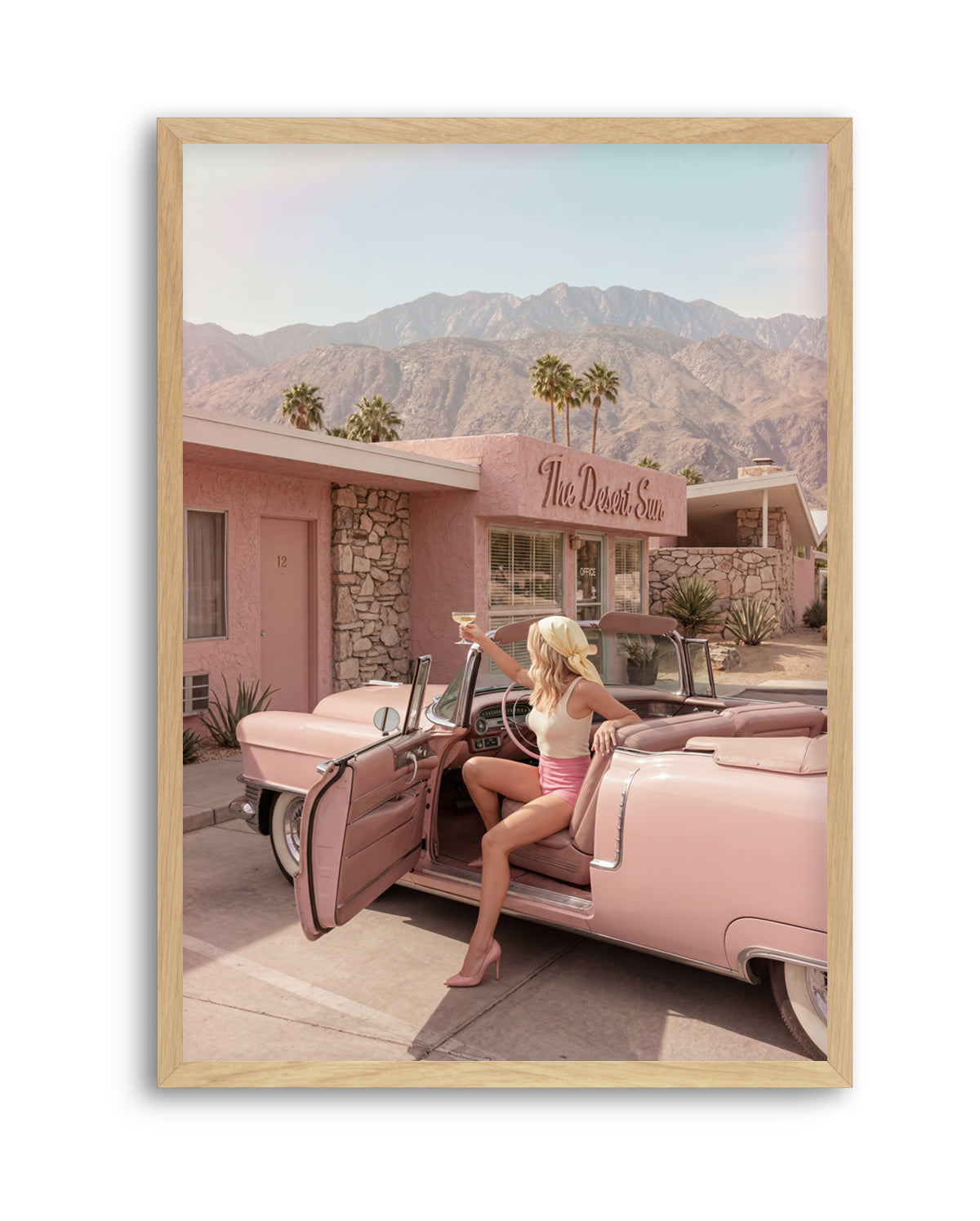 Palm Springs Pink Cadillac II | Art Print