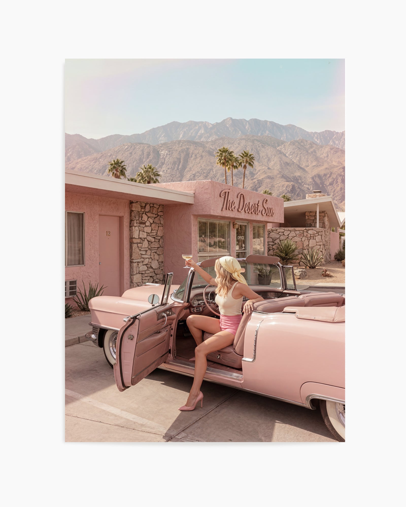Palm Springs Pink Cadillac II | Art Print