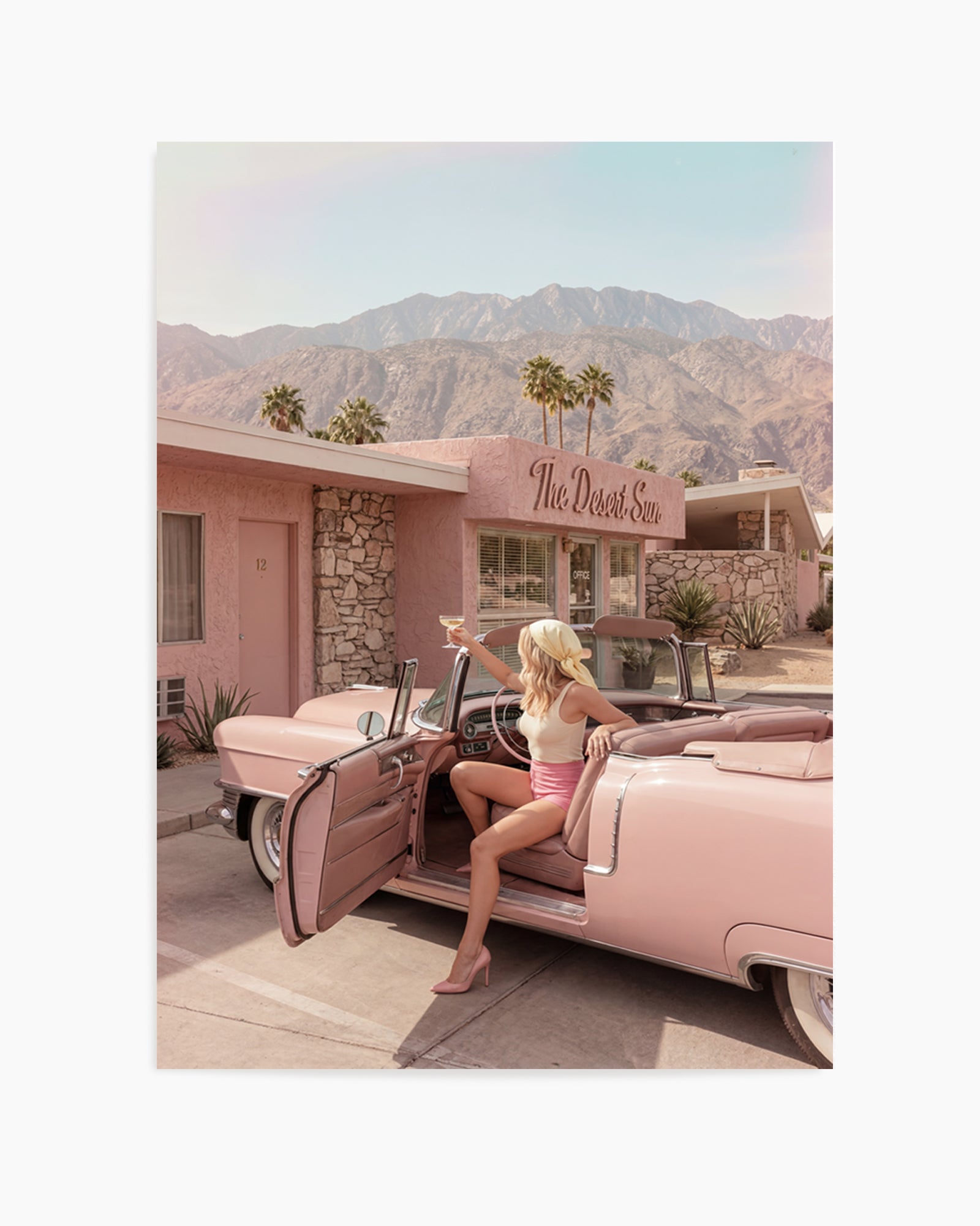 Palm Springs Pink Cadillac II | Art Print