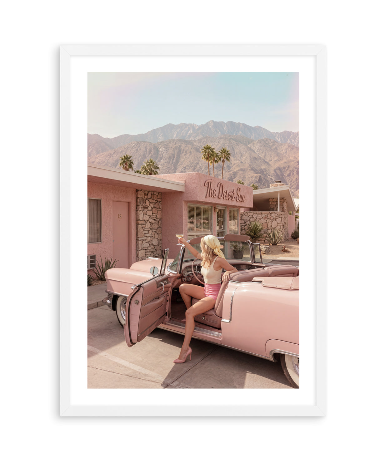 Palm Springs Pink Cadillac II | Art Print