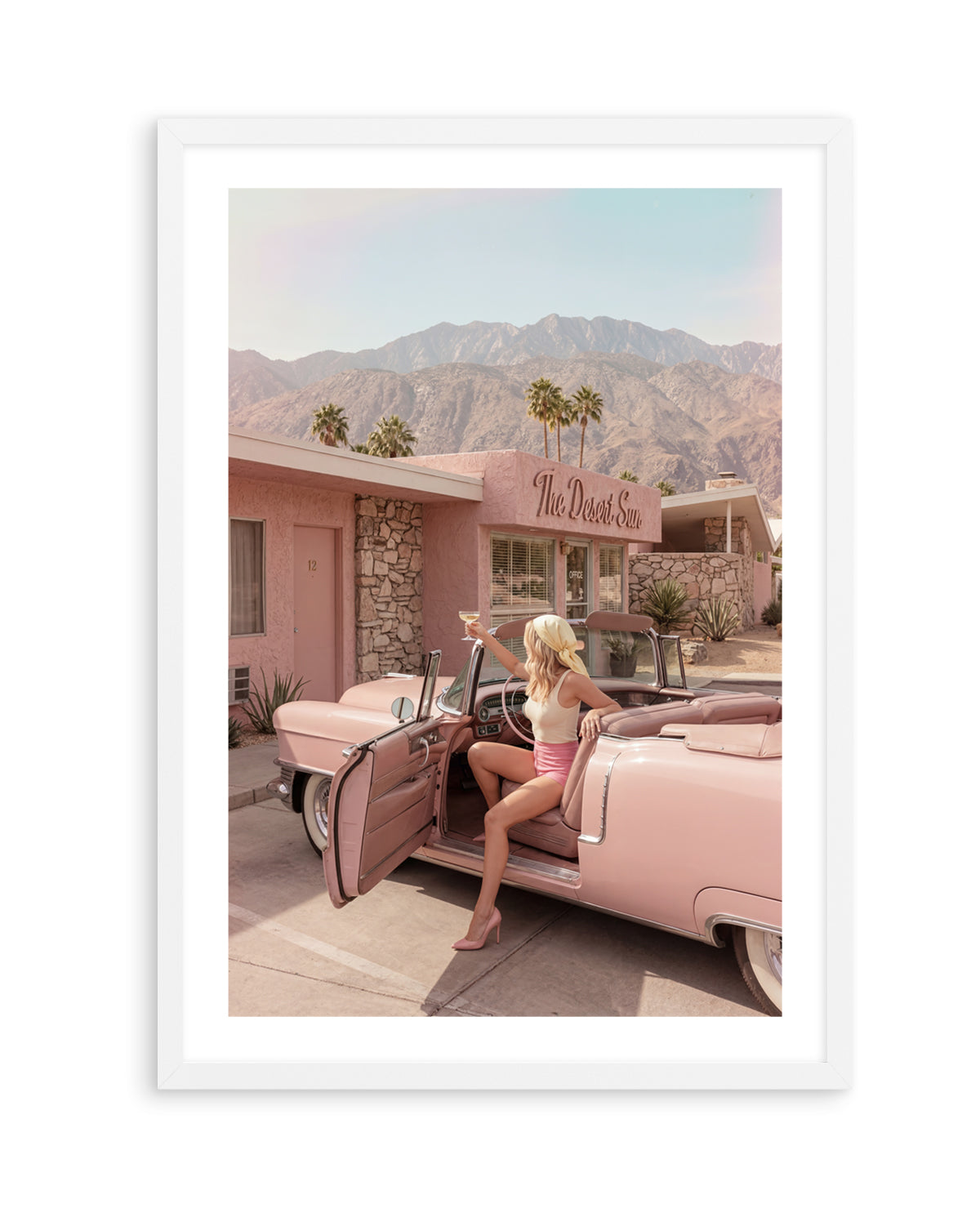 Palm Springs Pink Cadillac II | Art Print