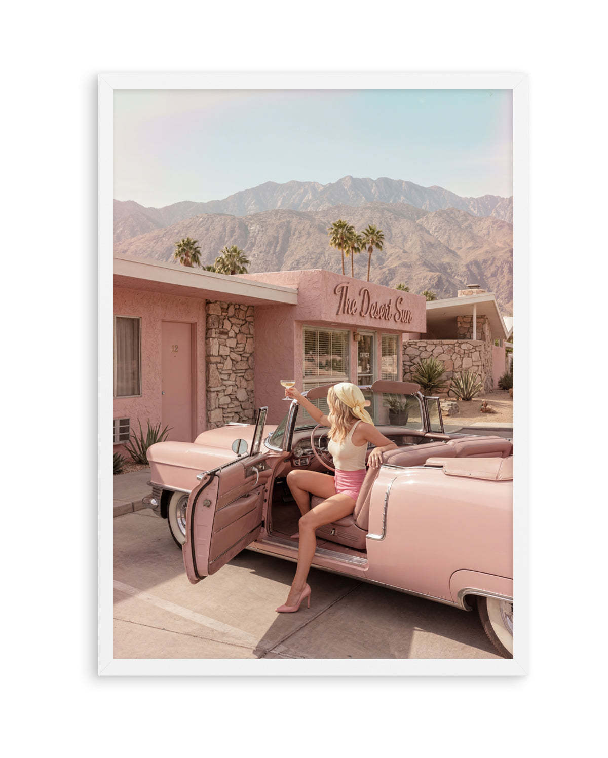Palm Springs Pink Cadillac II | Art Print