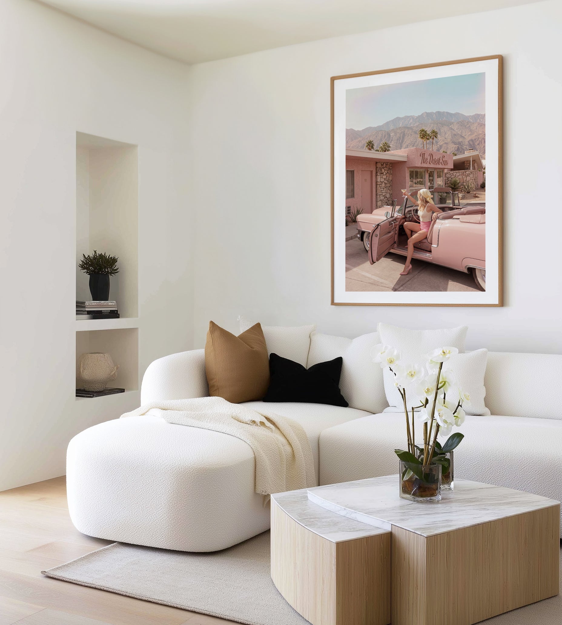 Palm Springs Pink Cadillac II | Art Print