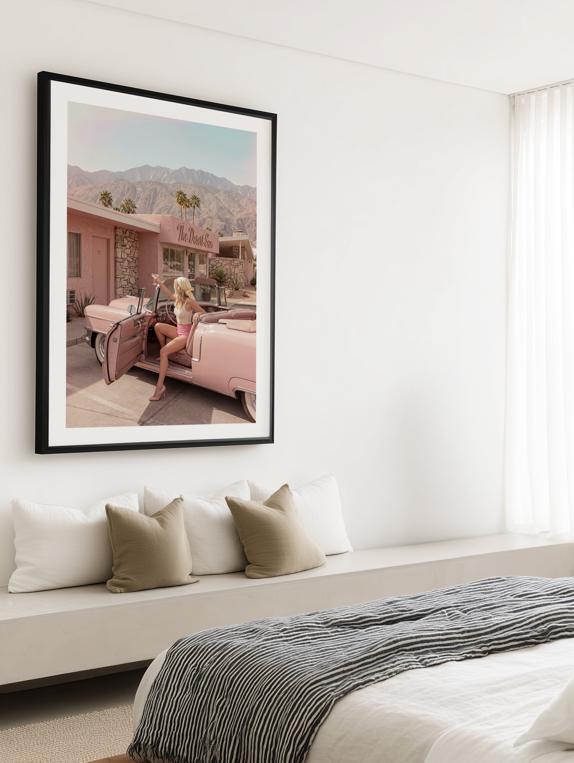 Palm Springs Pink Cadillac II | Art Print