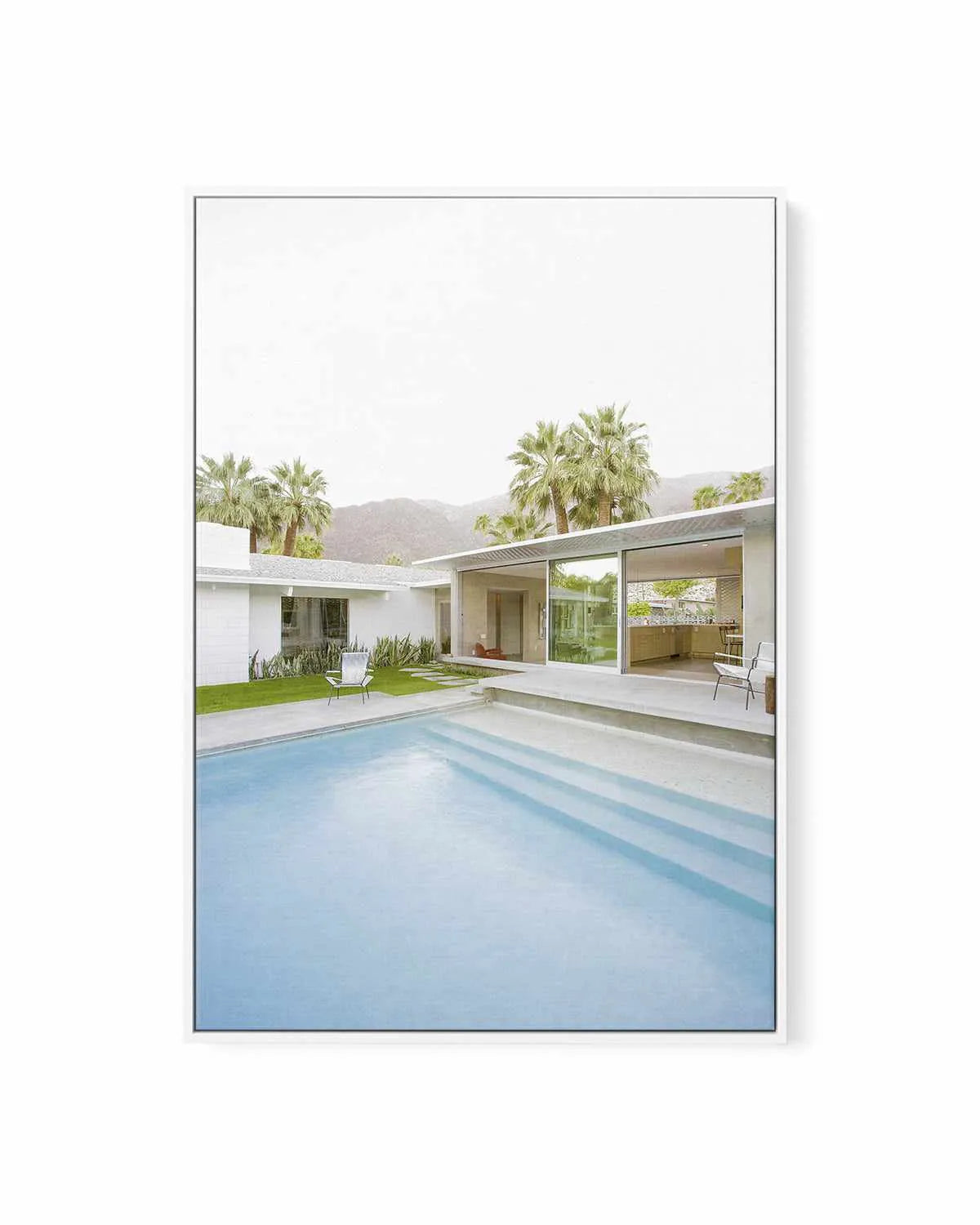 Palm Springs Pool | Framed Canvas Art Print from Olive et Oriel where you can shop wallpaper and artworks online