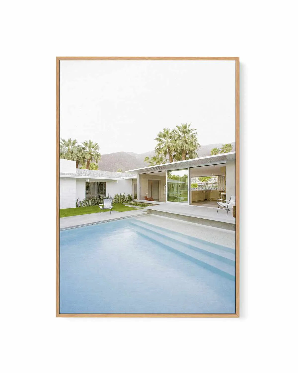 Palm Springs Pool | Framed Canvas Art Print from Olive et Oriel where you can shop wallpaper and artworks online