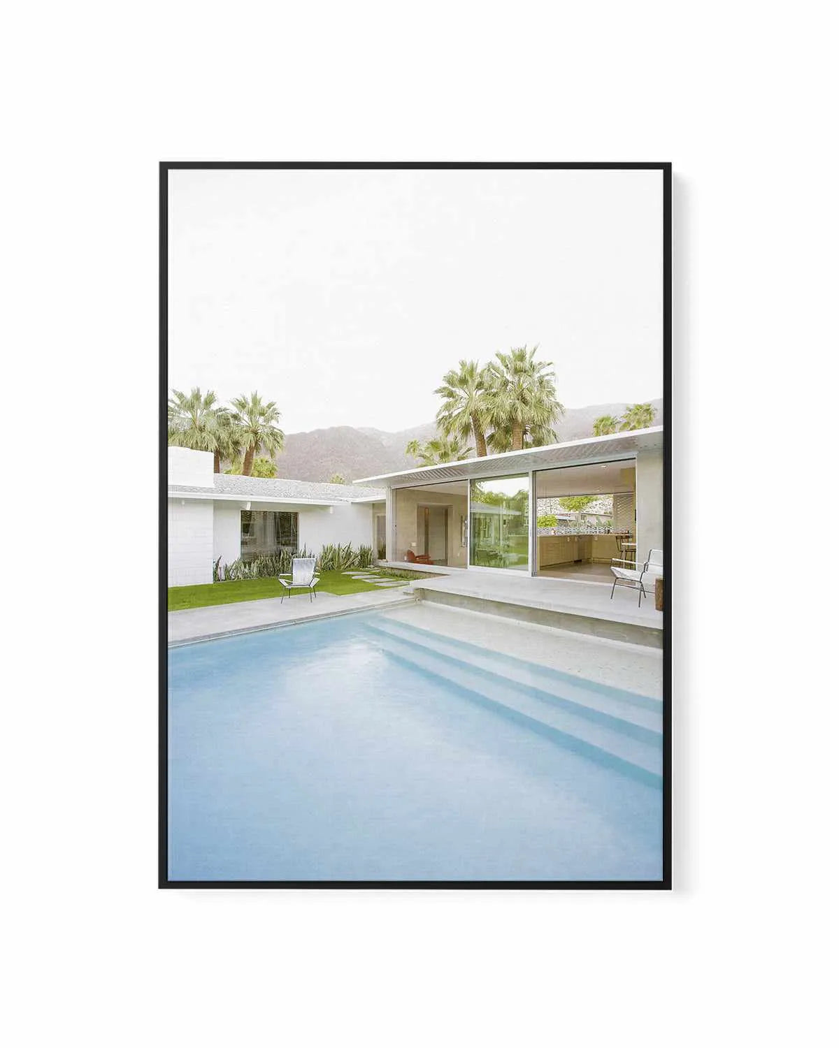 Palm Springs Pool | Framed Canvas Art Print from Olive et Oriel where you can shop wallpaper and artworks online